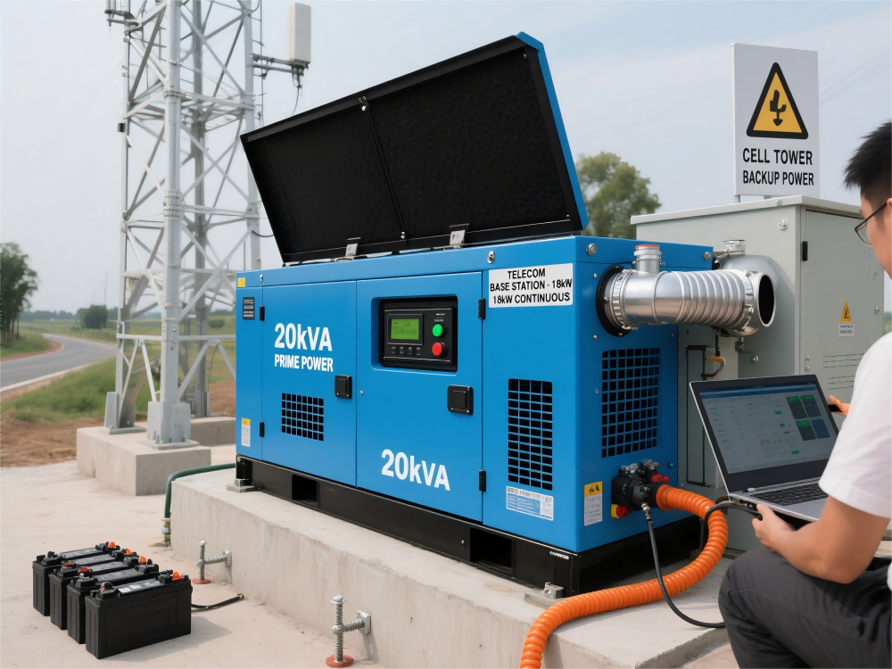 What can a 20 kVA generator run?